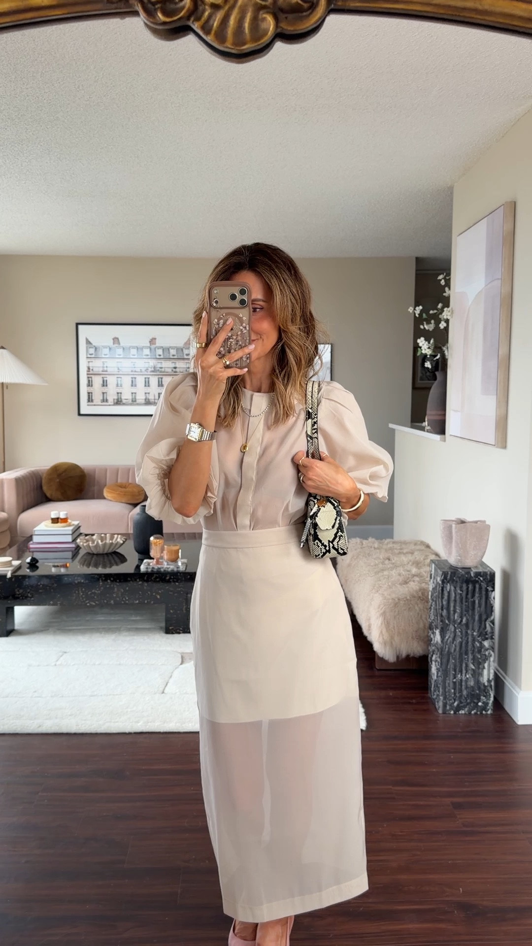 Sheer pieces are a big trend for fall 26 and I’m here for it! Love how this is actually quite chic and modest for a sheer set! Both fit tts! 
The suede pumps are even prettier live

#LTKgrwm #LTKootd #LTKSeasonal