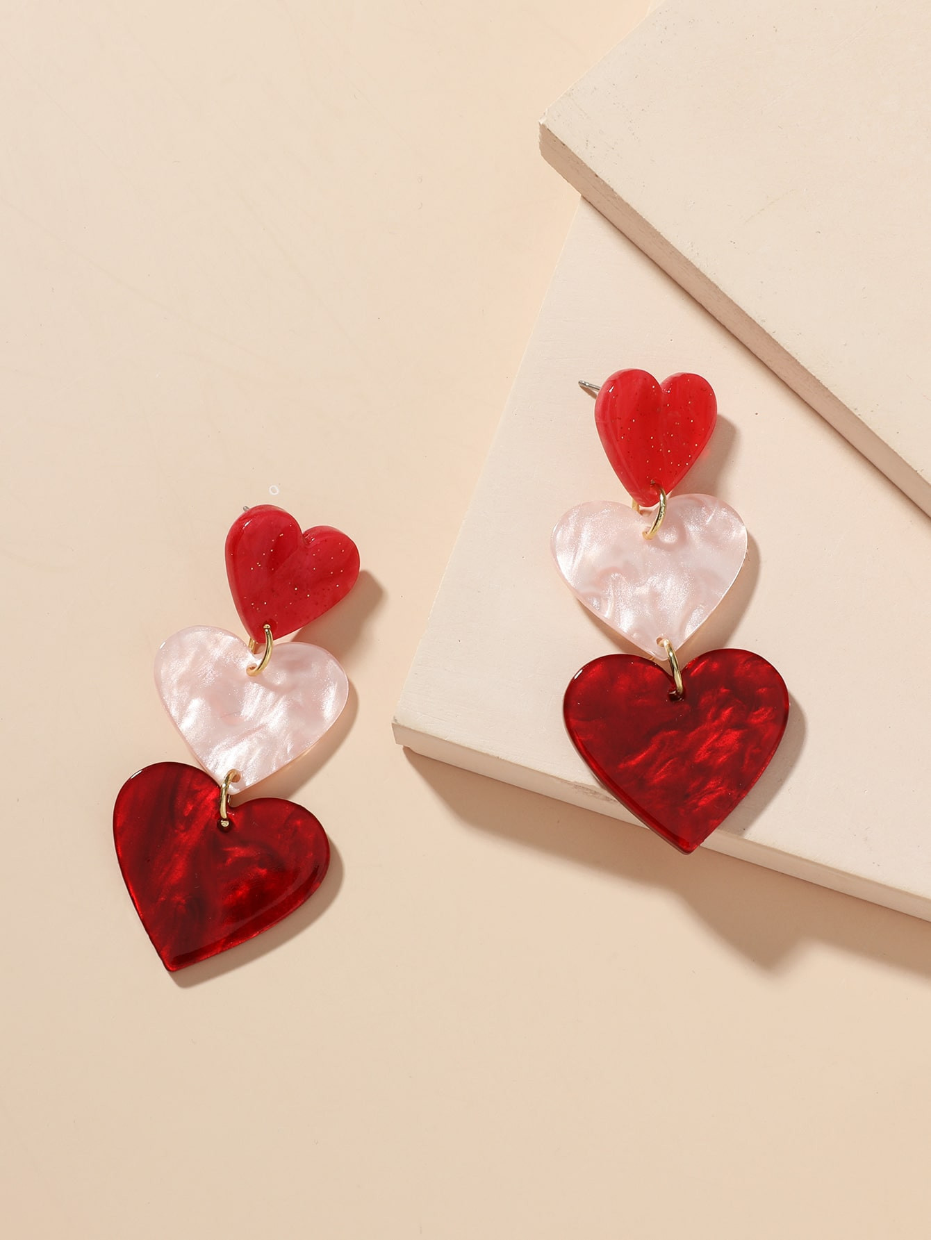 Heart Charm Drop Earrings | SHEIN