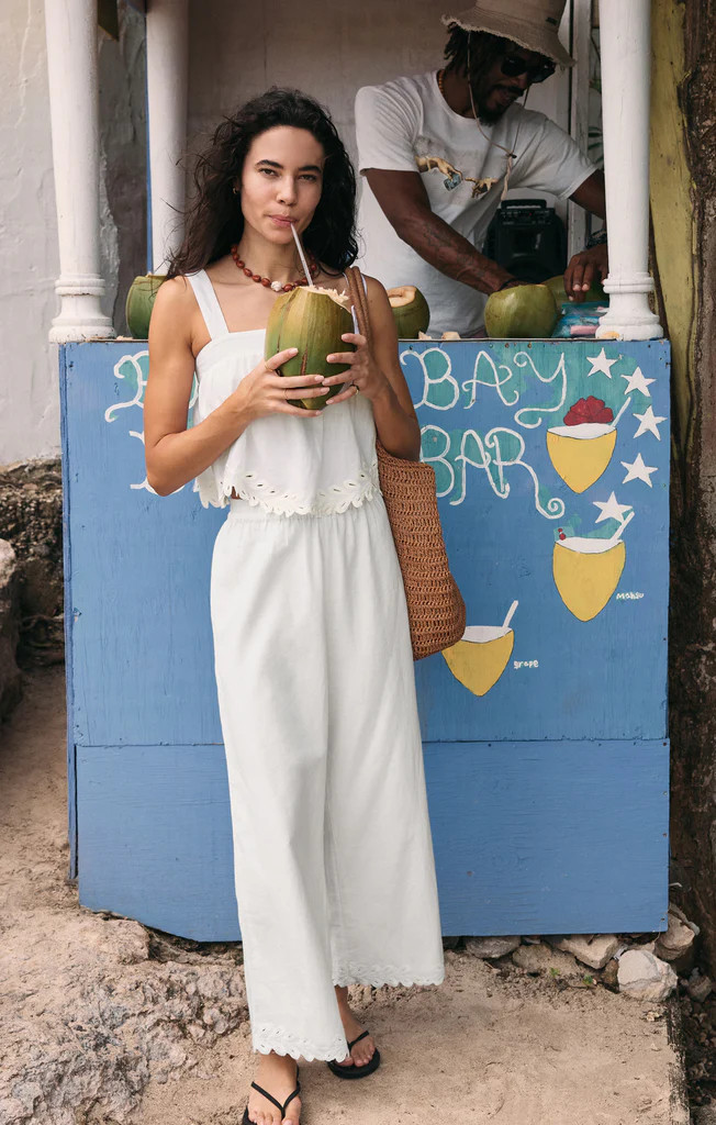 Pesaro Embroidered Linen Pant | Z Supply