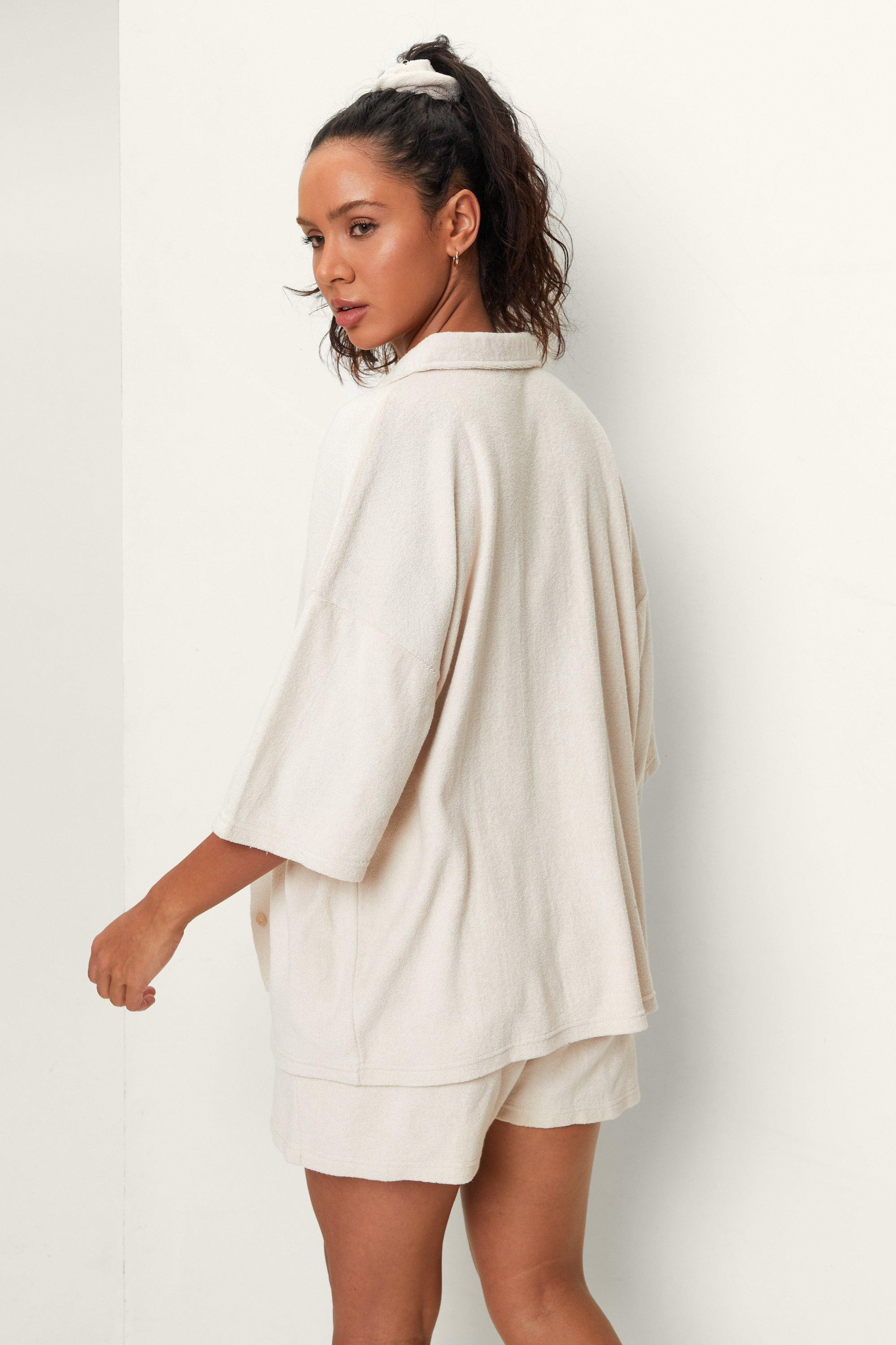 Towelling Shirt and Short 4 Piece Cover Up Set | Nasty Gal (US)