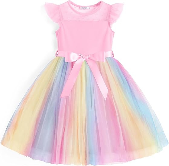 Arshiner Toddler Girls Tutu Dress Summer Contrast Mesh Party Dresses Cute Princess Tulle Sundress... | Amazon (US)