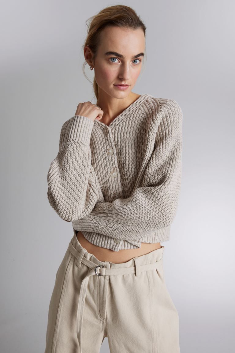 Relaxed Knit Cardigan - Mole - Ladies | H&M GB | H&M (UK, MY, IN, SG, PH, TW, HK)
