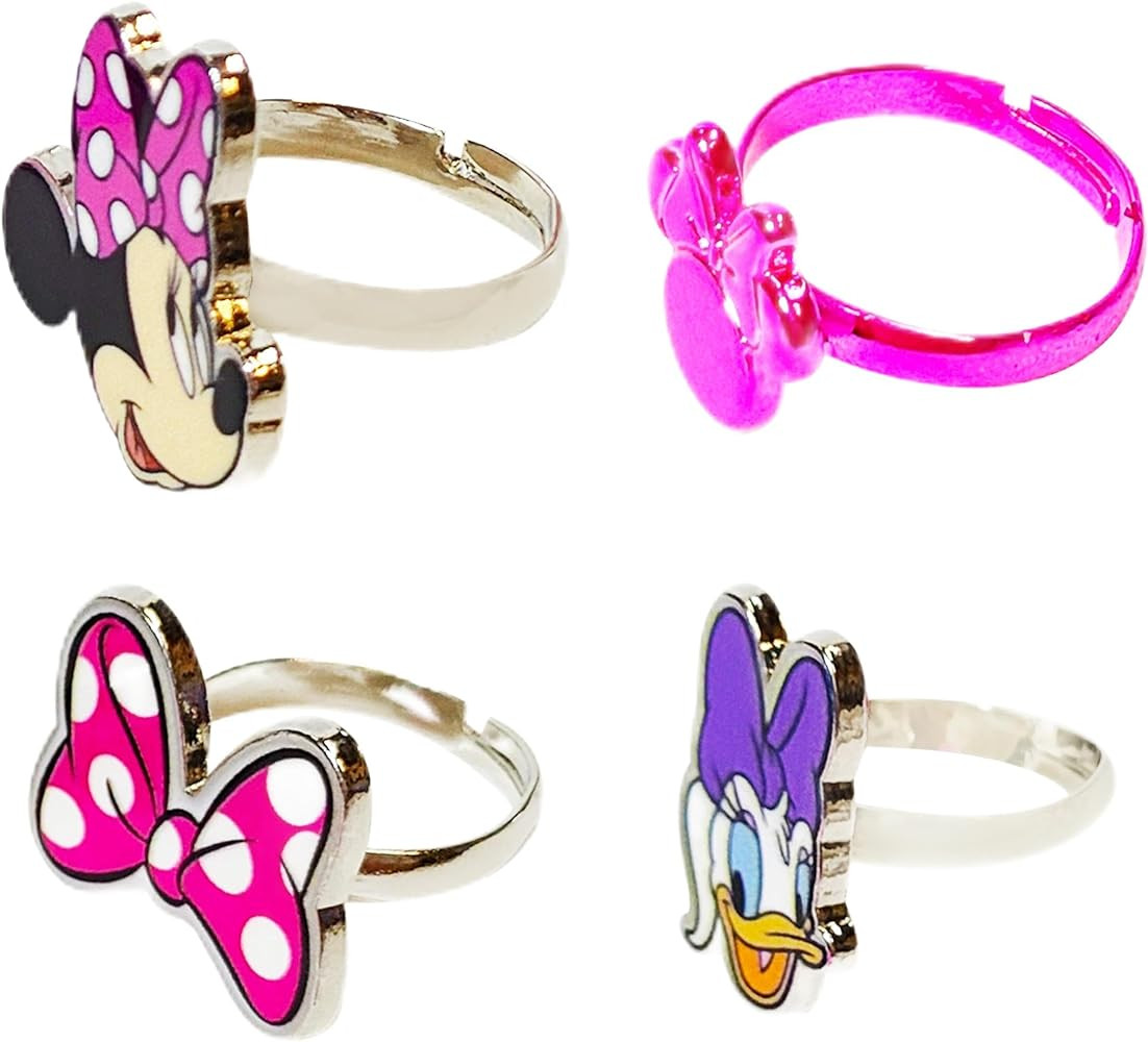 LUV HER Kids Jewelry: 4-Piece Adjustable Rings for Girls, Ring Sets with metal charm Fashion Girl... | Amazon (US)