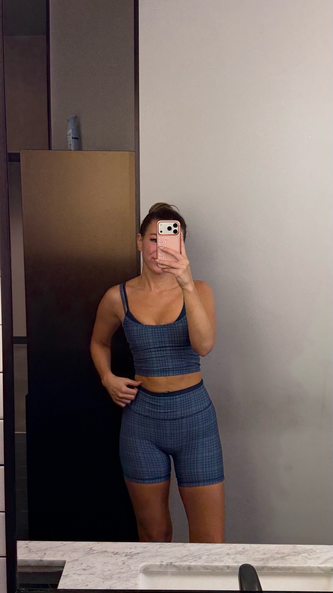 abercrombie blue plaid double layered matching workout set 💙

I’m 5’4 and wearing my usual smalls

athletic wear, workout set, biker shorts, sports bra, running, hiking, lifting, exercise clothes, outdoor, summer, fall, set, active set

#LTKootd #LTKActive #LTKgrwm