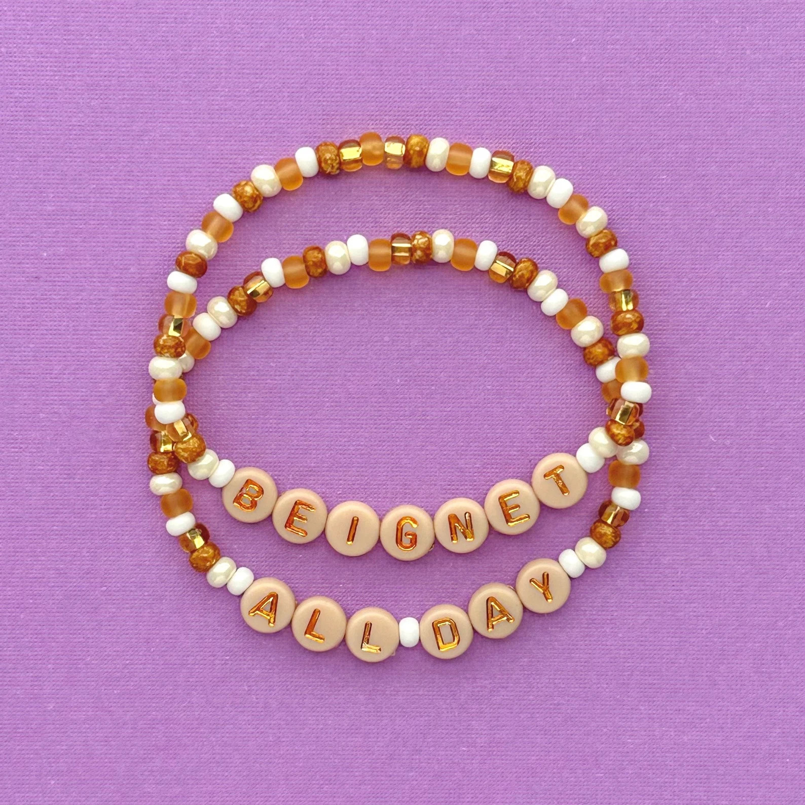 Beignet All Day Bracelet Set, Beignet Bracelets, New Orleans Square - Etsy | Etsy (US)