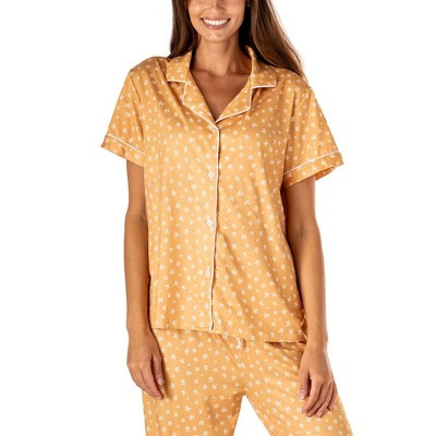 Hello Mello Women's Signature Lounge Pajama Top Mellow Yellow, Small/Medium | Target