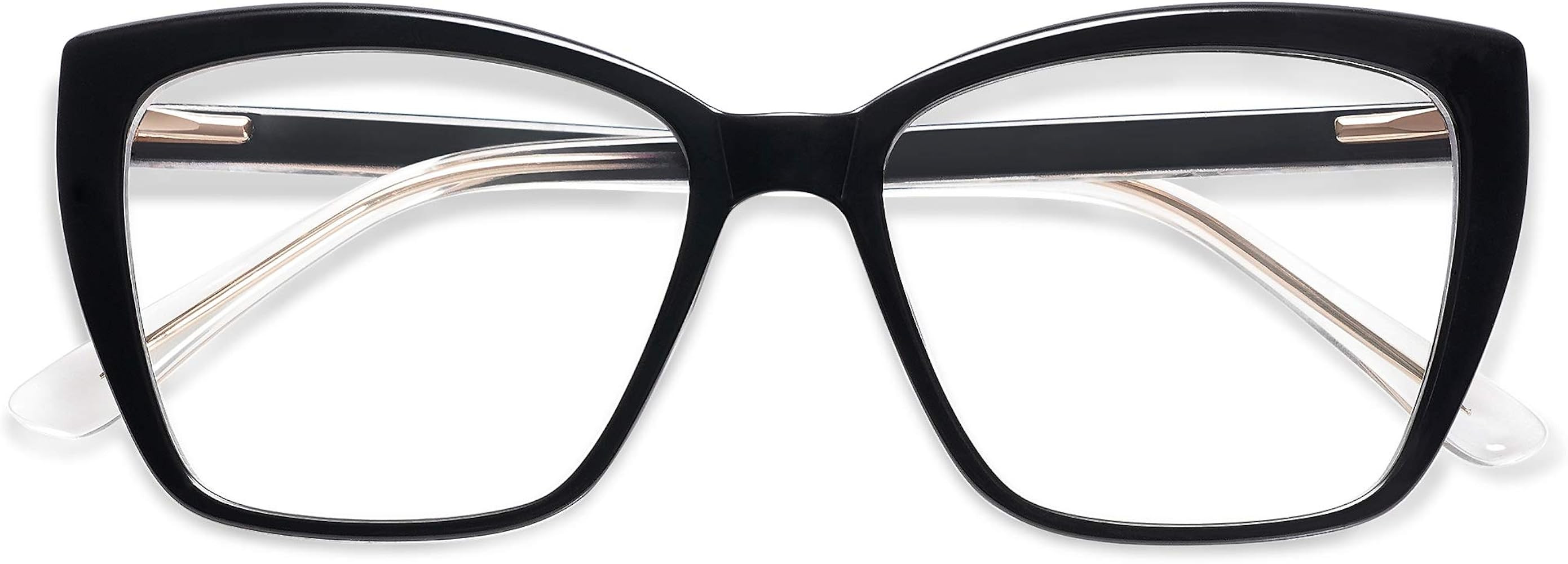 AMOMOMA Trendy TR90 Oversized Blue Light Reading Glasses Women,Stylish Square Cat Eye Glasses AM6... | Amazon (US)