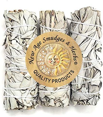 New Age Smudges & Herbs - Premium California White Sage 4 Inches Long ( Pack of 3). Use for Home ... | Amazon (US)