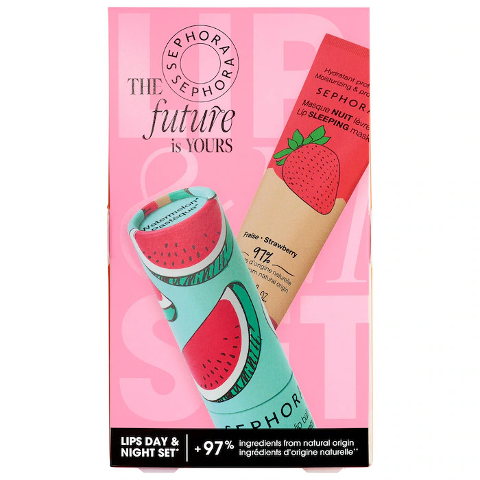 Day & Night Hydrating Lip Set - Strawberry + Watermelon | Sephora (US)