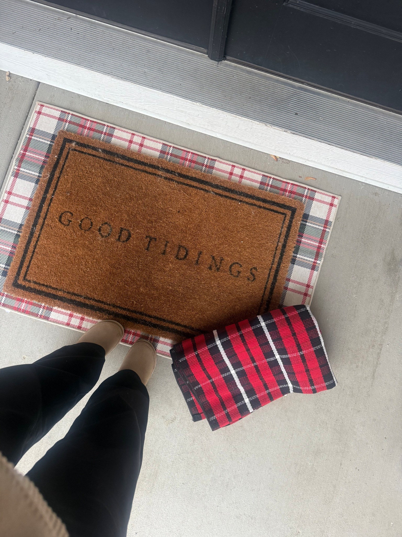 Christmas rugs! Going for the plaid traditional look 