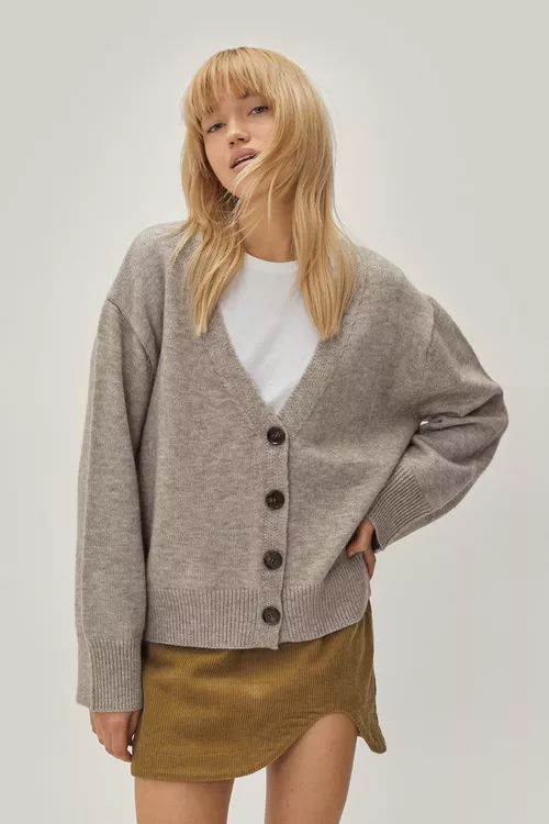 Extreme Sleeve Button Down Knitted Cardigan | Nasty Gal (US)