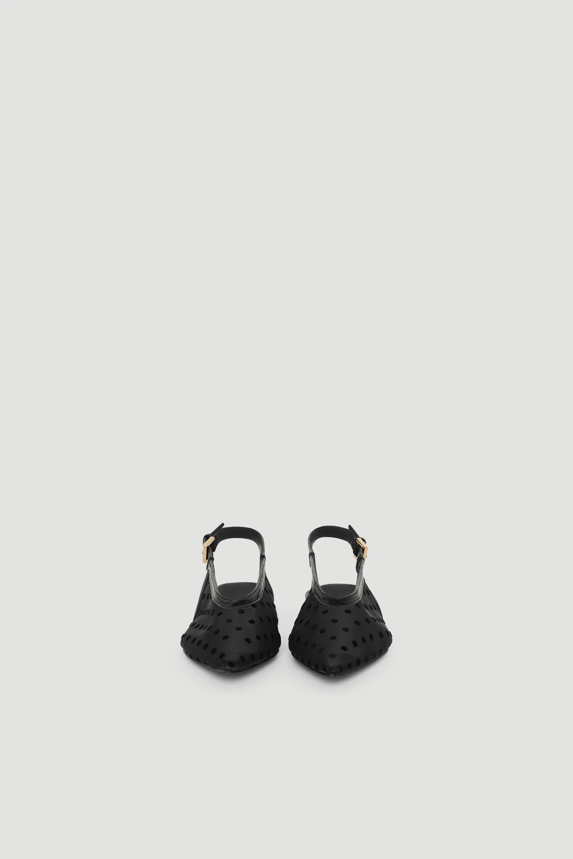 Alice Polka Dot Sling Back - Black | DECJUBA