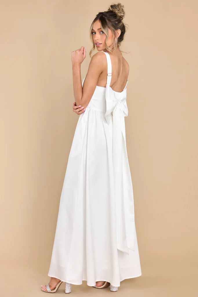 Light Up My Life White Maxi Dress | Red Dress 