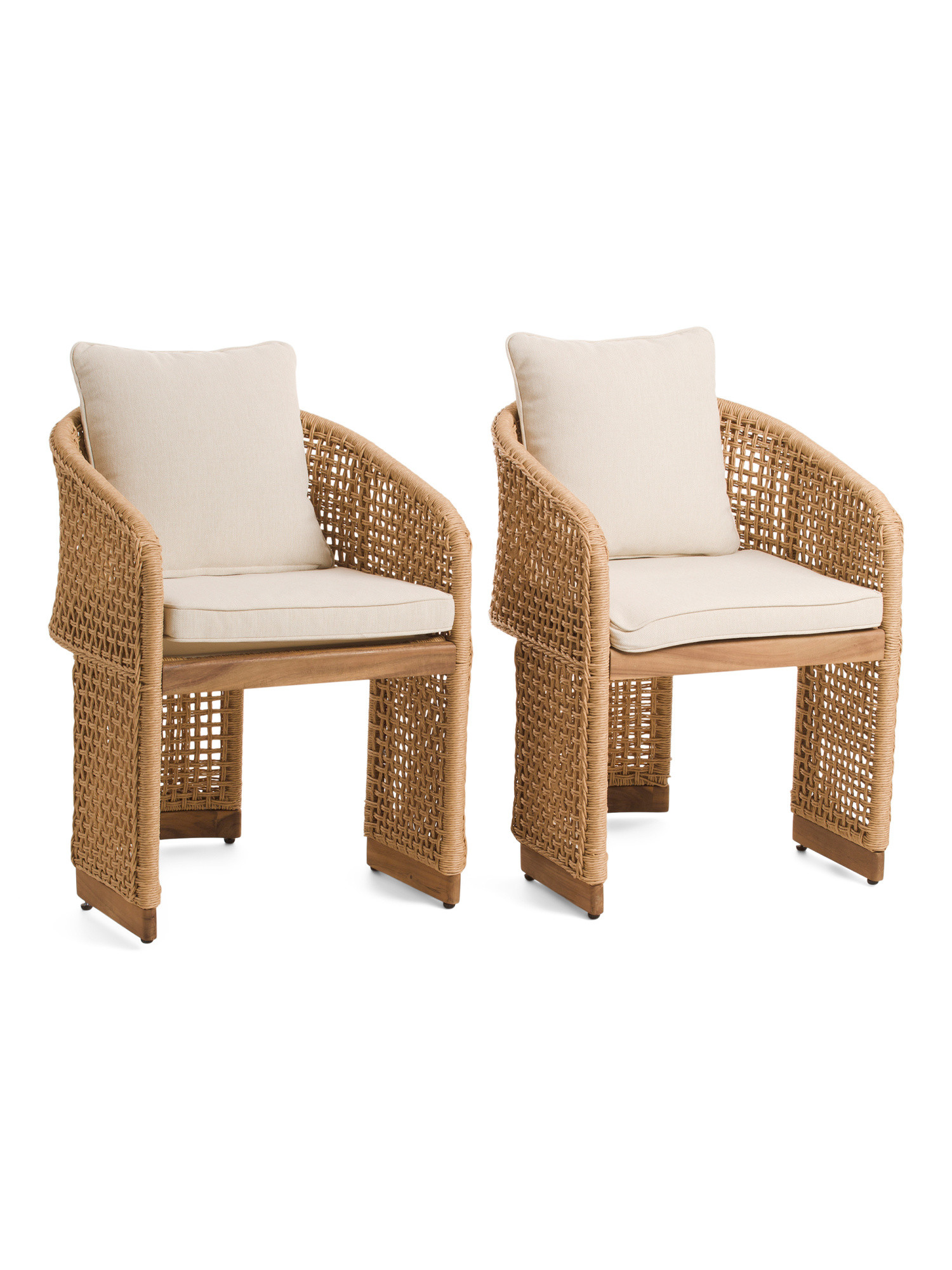 Set Of 2 31in Outdoor Wicker Dining Chairs | Global Home | Marshalls | Marshalls
