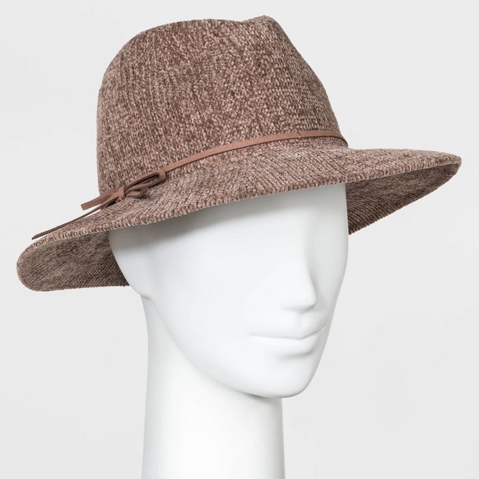 Women's Chenille Fedora Panama Hat - A New Day™ Tan One Size | Target