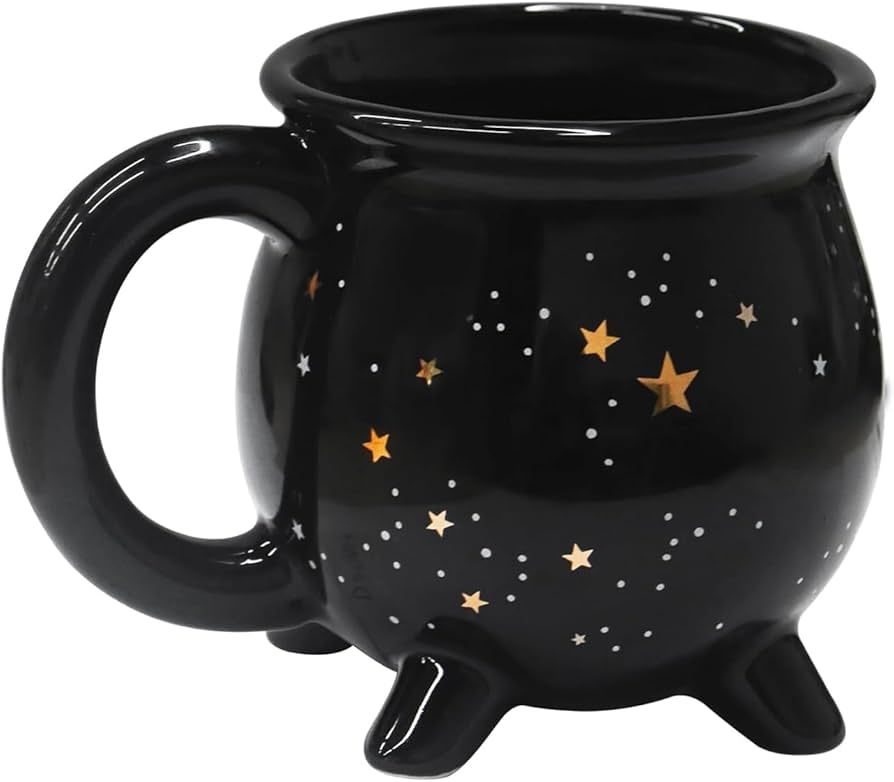 Astral Cauldron Coffee Mug 300ml/10oz Black Ceramic Witch Mugs, Adorable Sorceress’s Potion The... | Amazon (US)