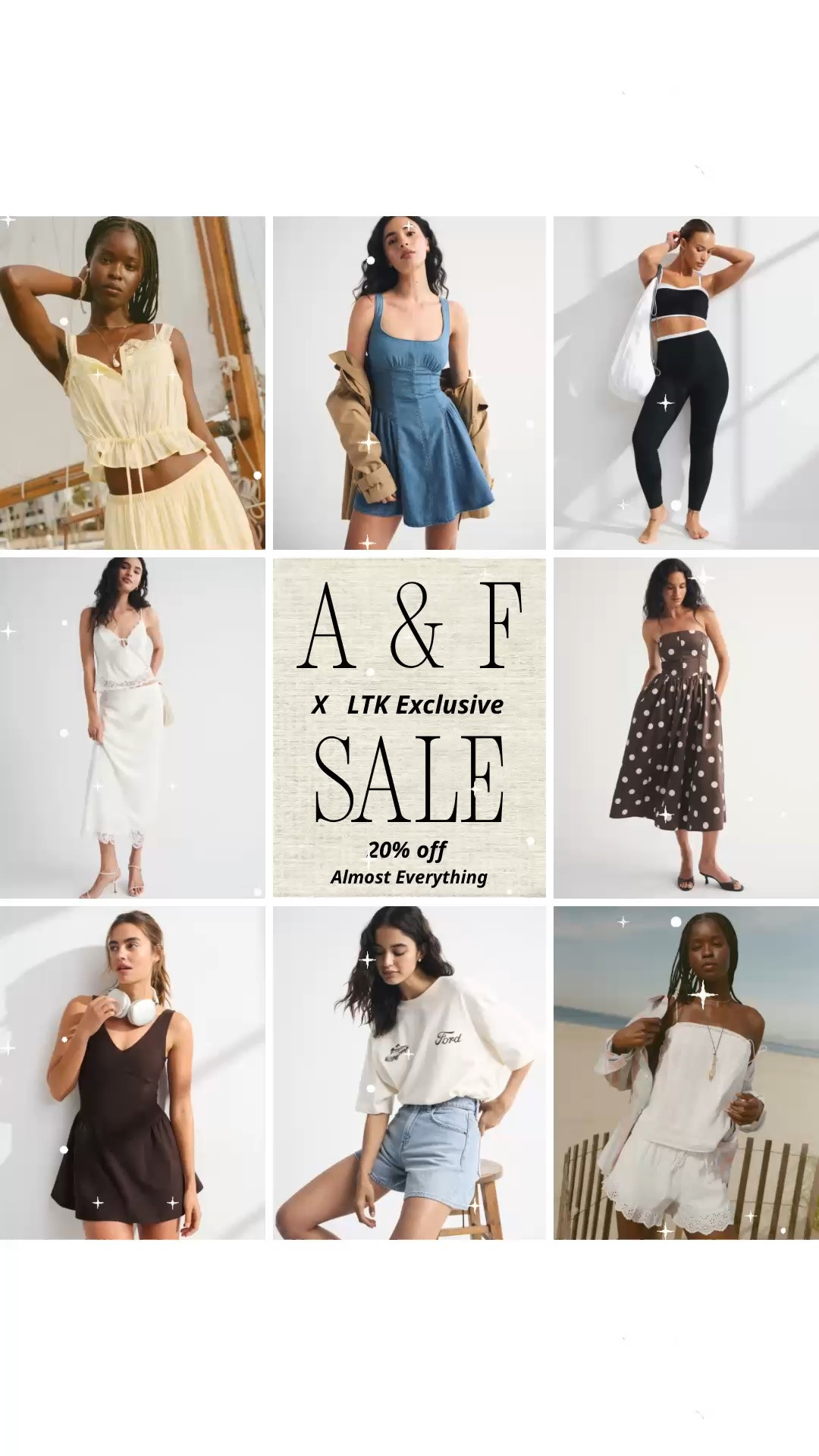 The LTK exclusive 2-day Summer sale is live! 🎉🛍️ 20% off almost everything! PLUS This is a stackable savings for dresses that are already marked 25% off! Sale runs 6/3-6/4 

To access the exclusive discount, tap a product from this post and you’ll see a “Copy Promo Code” button. Copy the code and shop as normal through the app and paste the copied promo code at checkout to apply it to your cart. 

Check out my other posts for men’s
and more dresses! 

Keywords: women’s clothing, women’s fashion, dress, polka dot, floral, athleisure, summer style, spring outfit 2026, summer outfit 2026, tennis dress, solid, midi, maxi, mini

#LTKxAbercrombie #LTKSaleAlert #LTKMidsize