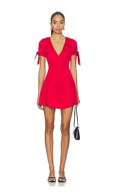 Frankies Bikinis Ella Satin Jacquard Mini Dress in Heartstrings from Revolve.com | Revolve Clothing (Global)