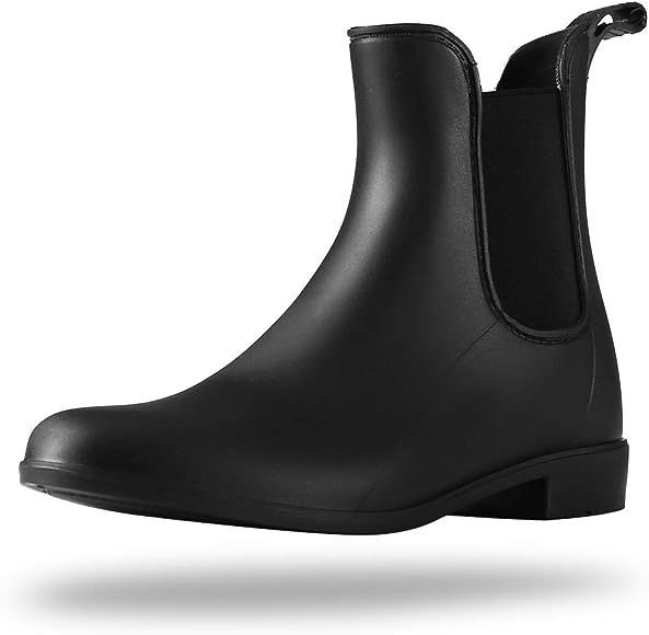 Rain Boots for Women Waterproof Ankle Rain Shoes for Ladies Chelsea Boots | Amazon (US)