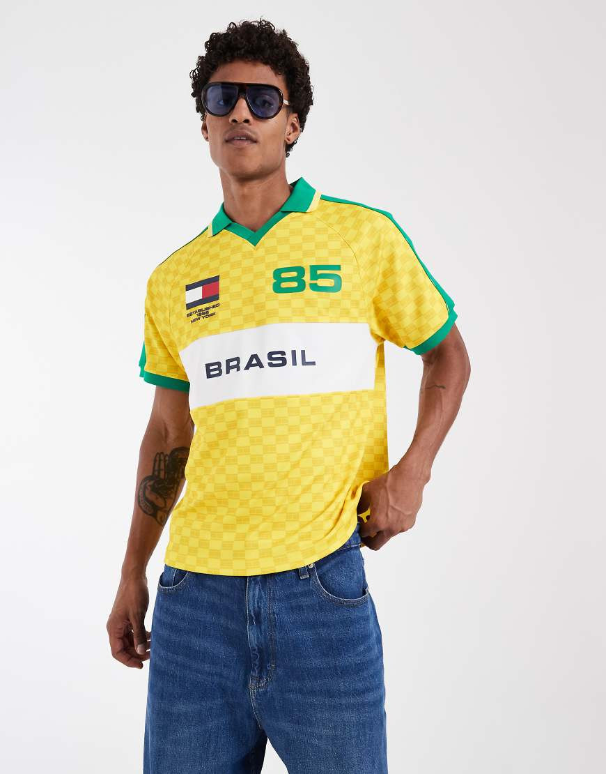 Tommy Hilfiger World Cup Brazil soccer jersey in yellow | ASOS (Global)