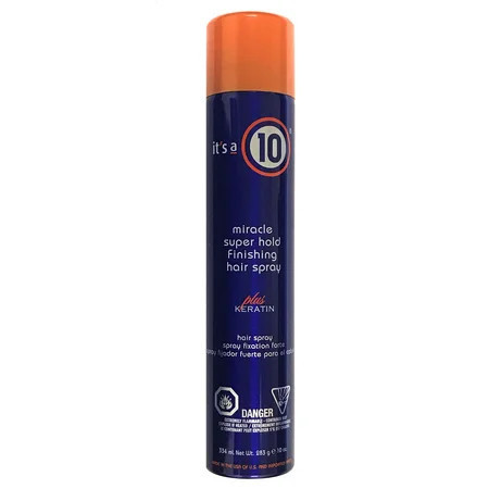 It’s A 10 Miracle Super Hold Finishing Spray Plus Keratin 10 Oz Firm Hold Long Lasting And Humidity Resistant | Walmart (US)