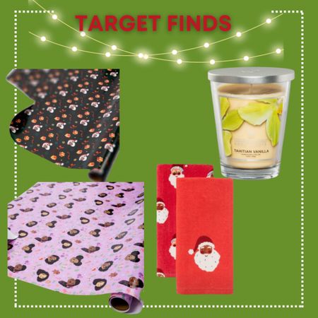 Target Finds for the holiday 
•black owned wrapping paper
•POC hand towels
•candle

#LTKunder50 #LTKHoliday #LTKhome