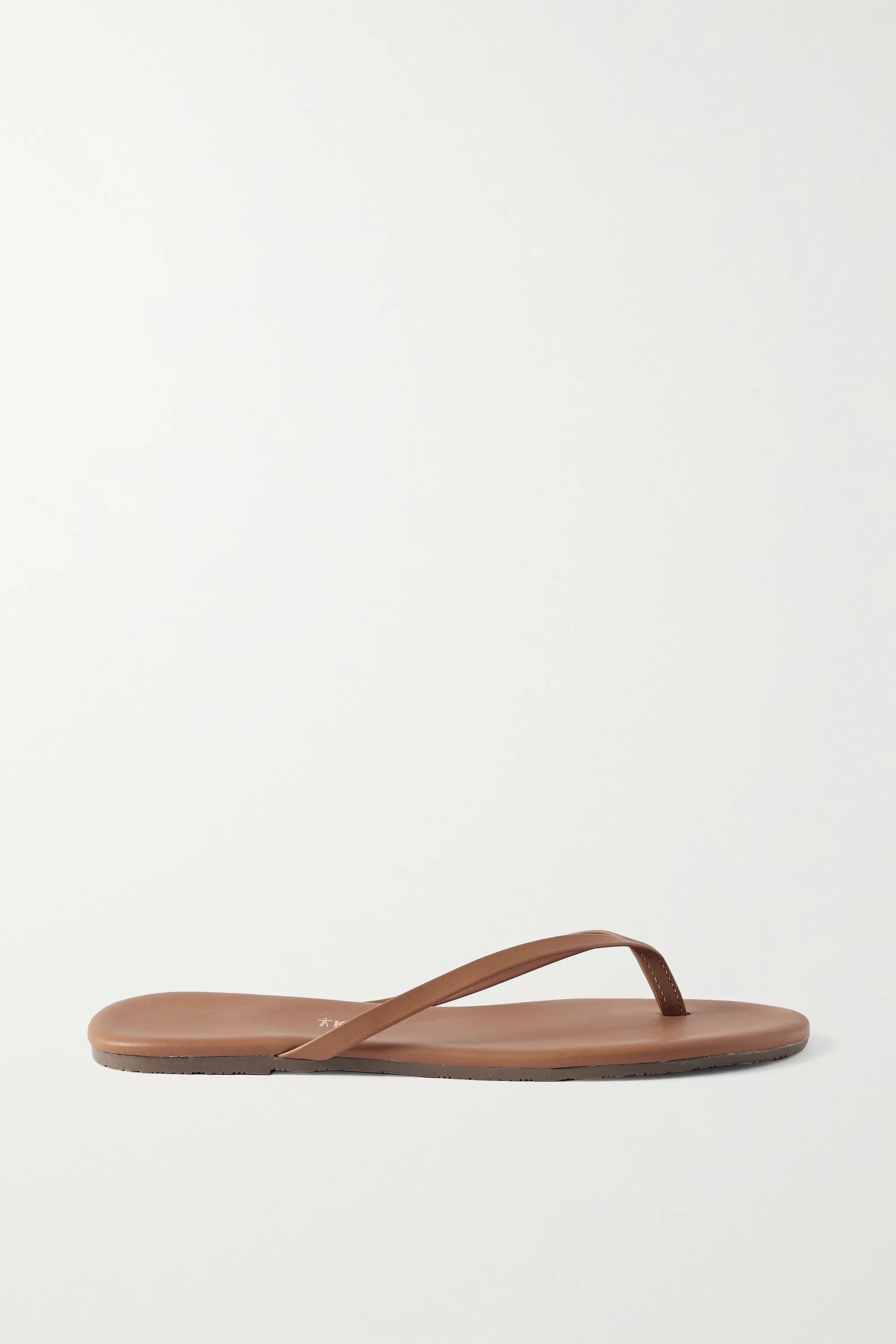 Tan Lily matte-leather flip flops | TKEES | NET-A-PORTER | NET-A-PORTER (US)