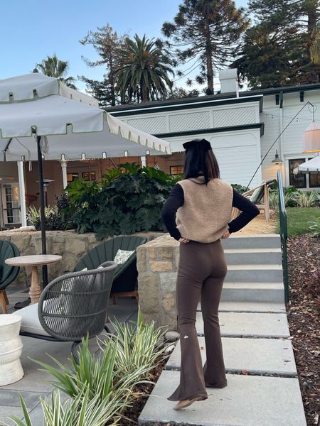 Holiday vacation with comfortable Airbrush High-Waist 7/8 Flutter Legging. This espresso legging hugs my body nicely and it gives a lovely physique! Highly recommend 👏🥰 

#LTKfitness #LTKHoliday #LTKstyletip