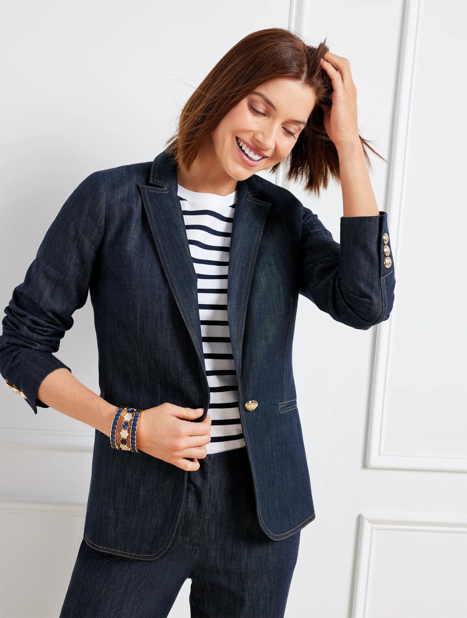 Refined Denim Modern Blazer - Indigo - 2 Talbots | Talbots
