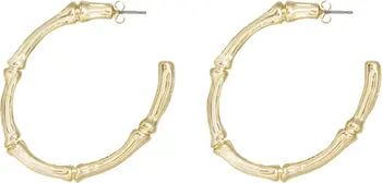 Gold Tone Bamboo Inspired Hoop Earrings | Nordstrom Rack