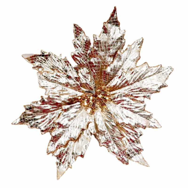 Shiny Flower Clip Ornament, 9.8" | At Home