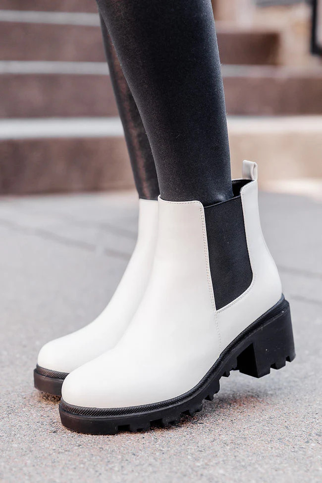 Jordan Lug Sole Booties Amber Massey X Pink Lily | Pink Lily