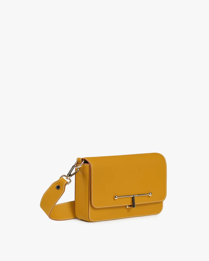 Melville Baguette - Mustard with Vanilla Stitch | Strathberry