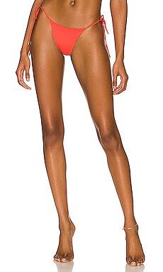 Indah Collins Tie Side Bikini Bottom in Coral from Revolve.com | Revolve Clothing (Global)