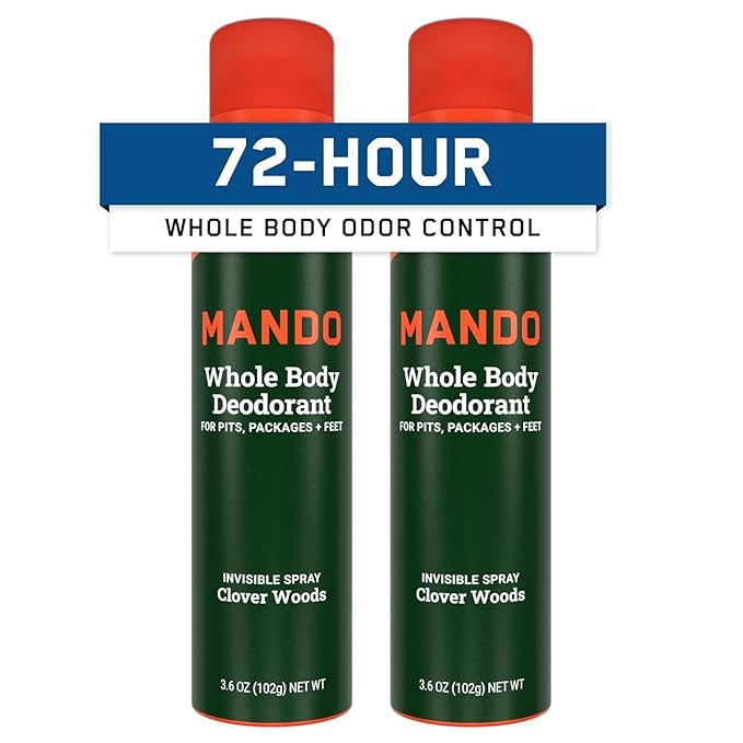 Mando Whole Body Deodorant For Men - Invisible Spray Deodorant - 72 Hour Odor Control - Low Irrit... | Amazon (US)