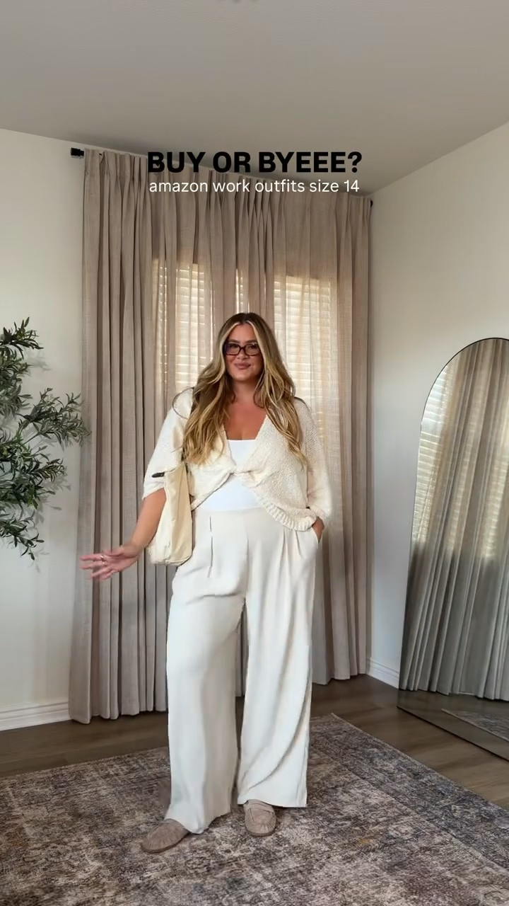 Workwear outfit inspo from amazon 🤎 I wear everything in an xl-xxl long

#LTKMidsize #LTKTall #LTKWorkwear