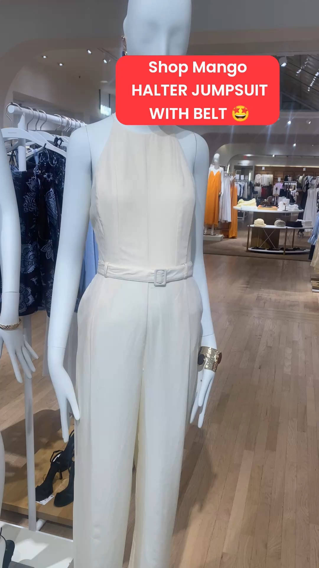 Mango HALTER JUMPSUIT WITH BELT is a summer must have. It can be styled in multiple ways. Jumpsuit made from lyocell-and-linen-blend fabric. Straight design. Long design. Halter neck. Sleeveless. Dart detail. Decorative belt. Concealed back zipper closure. Inner lining. 
I wear a size 8 US size. 

#SummerOutfit

#LTKPetite #LTKootd