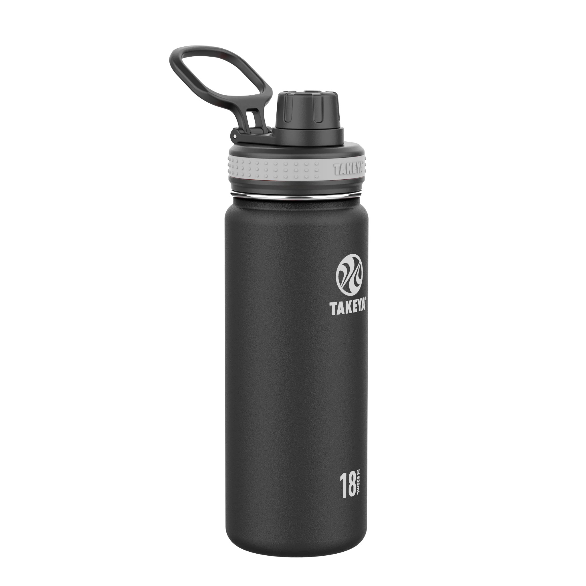 Takeya Originals Spout Water Bottle, Stainless Steel, Vacuum insulated, 18 oz, Black | Walmart (US)