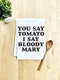 Funny Dish Towel, You Say Tomato I Say Bloody Mary, Flour Sack Kitchen Towel, Sweet Housewarming Gif | Amazon (US)
