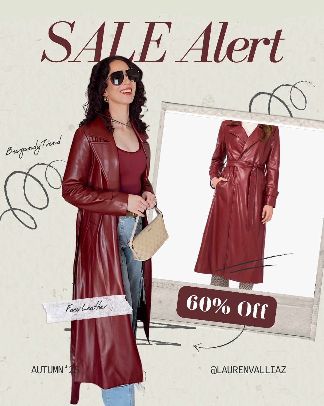 The unofficial color of the year…burgundy ♥️🍒

Burgundy is a color I thought looked bad on me until very recently!

Color is so interesting because 1. tastes change as we age and 2. as we try new colors, we might be surprised at how they work based on hair color changes, summer tan, etc.

Do you have burgundy in your wardrobe or are you searching high and low for the perfect piece? 👀 

Comment below and tell me what you think of this trend! ♥️

#burgundy #trenchcoat #stylereel #falltrends #falloutfits #falloutfitinspo #trendingoutfits #autumnstyle #autumninspo #nordstromstyle #nordstromfinds #cargopants #cargojeans #reelsfashion

#LTKSaleAlert #LTKFindsUnder100 #LTKSeasonal

#LTKSaleAlert #LTKSeasonal #LTKFindsUnder100