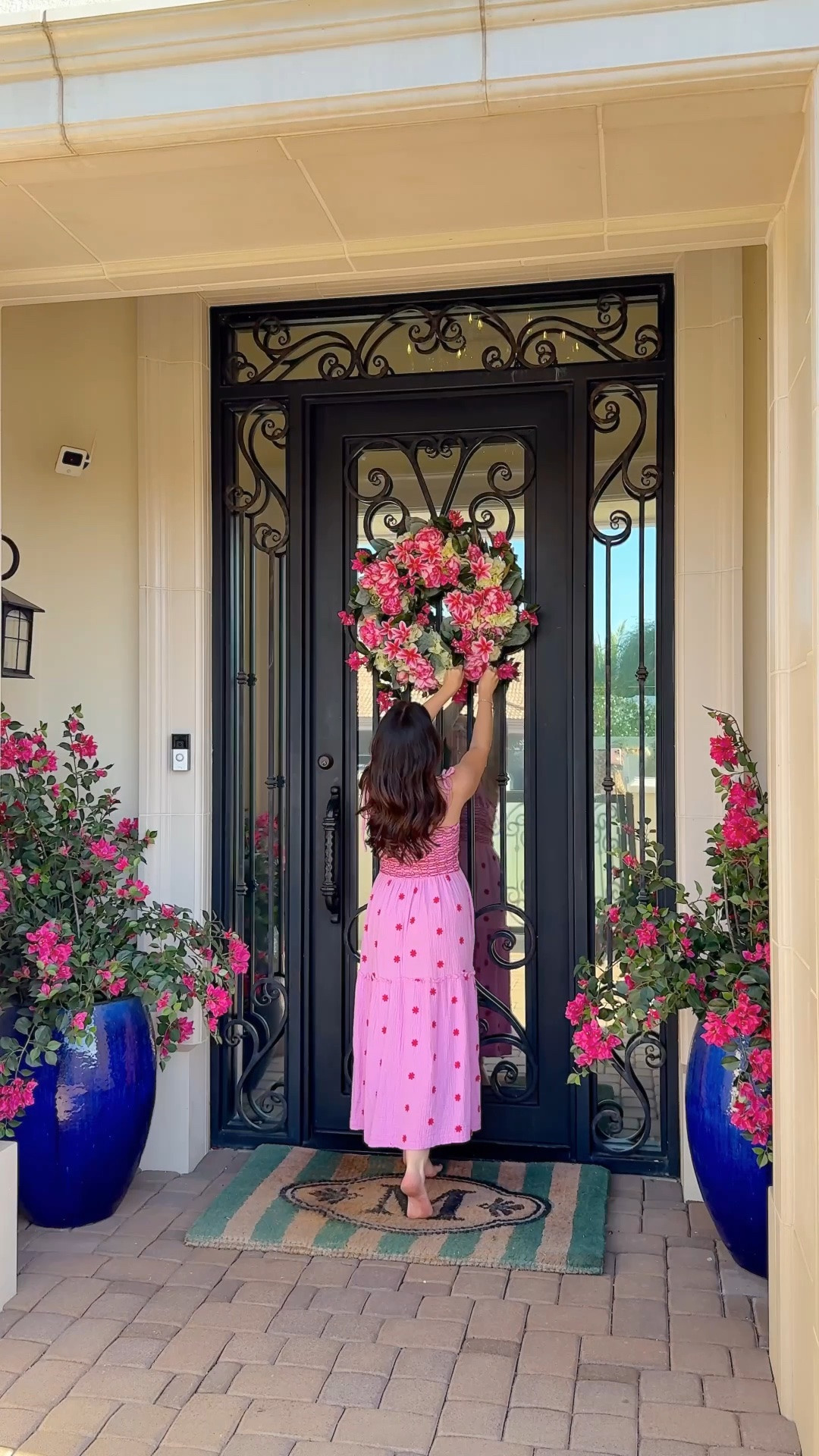 #Ad Summer curb appeal officially activated 🌸 I found the prettiest 26” front door wreath on @wayfair and it’s currently 40% off! The faux florals look SO realistic, and I added a few bougainvilleas to tie in the bougainvilleas I already have in my entry pots for the dreamiest summer entry moment 💗

Comment “summer decor” and I’ll send you all the shopping links! #wishyouwerehere #outdoor #Wayfair #WayfairPartner

#LTKSeasonal #LTKHome