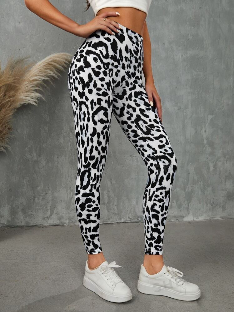 SHEIN LUNE Casual Luipaardprint Dames leggings | SHEIN