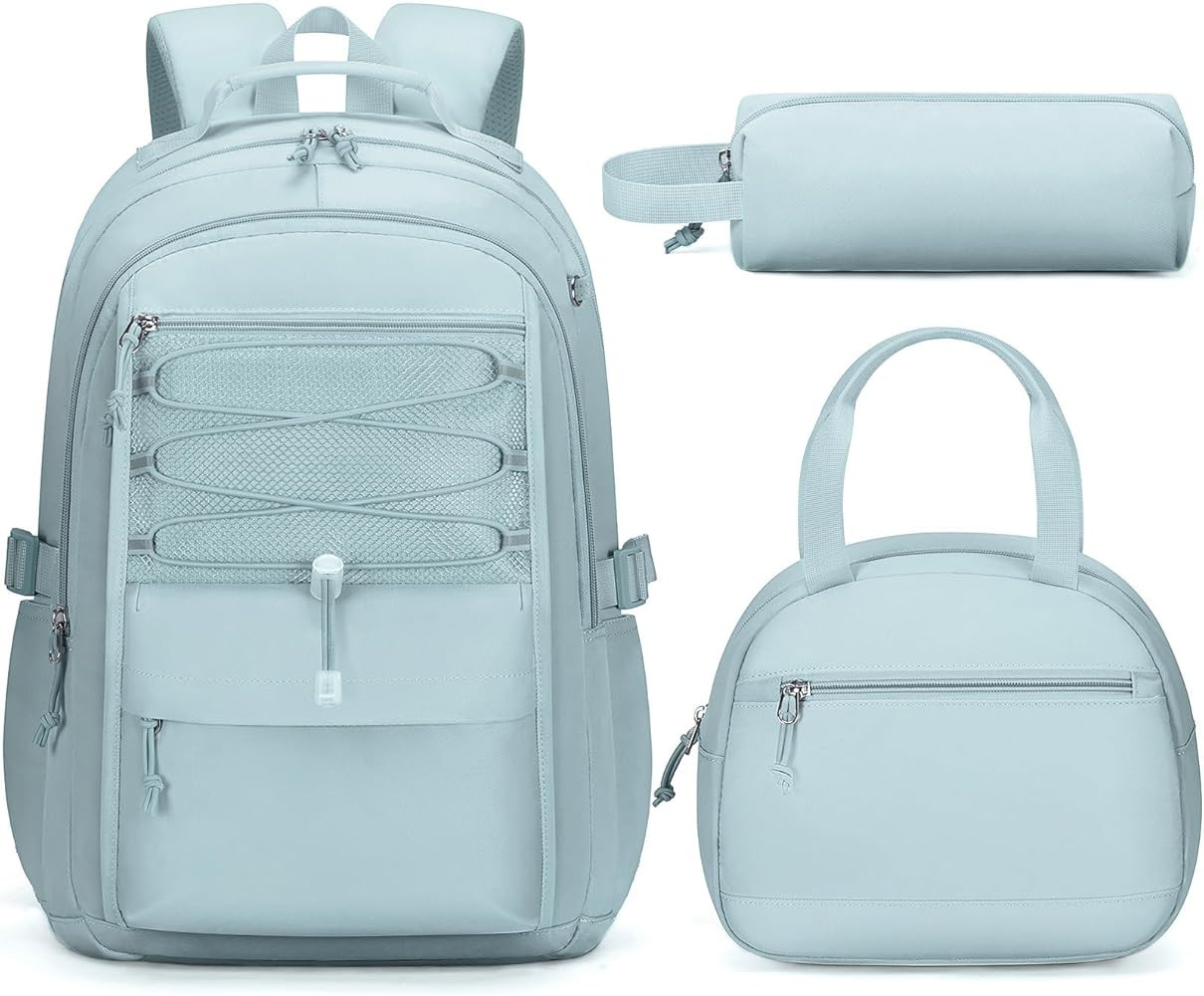 Fimibuke Kids Backpack for Girls, 3 PCS Waterproof Girls Backpack with Lunch Box & Pencil Case, L... | Amazon (US)
