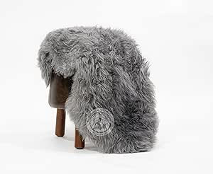 Sunshine Cowhides Genuine Natural Sheepskin Rug Grey Soft Rug Chair Cover - Luxurious Cow Rug for... | Amazon (US)