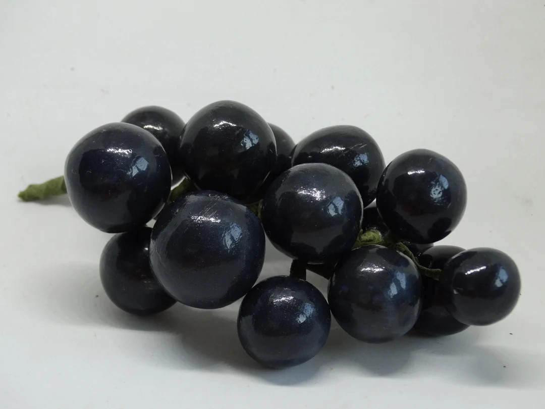 Ceramic Grapes Black Handmade Realistic Bunch of 12, Kitchen Decor, Gift | Etsy (US)