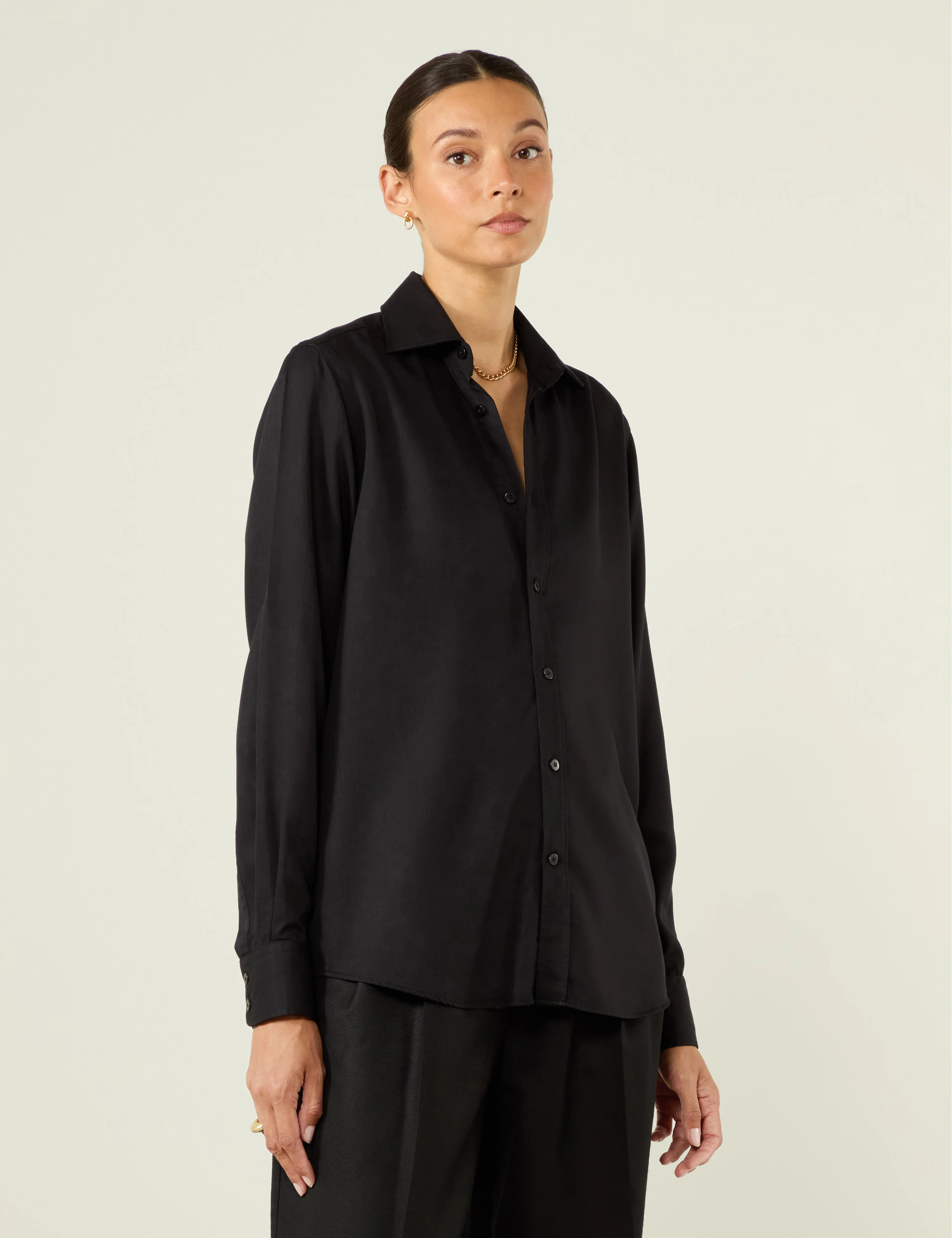 The Boyfriend: Tencel, Black | With Nothing Underneath