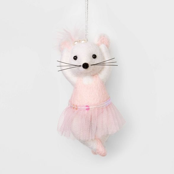Boiled Wool Ballerina Mouse Christmas Ornament - Wondershop™ | Target