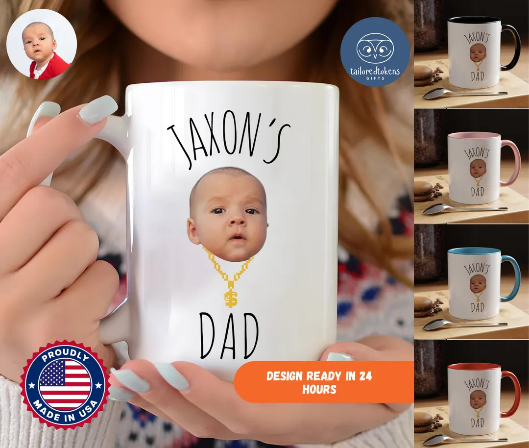 Custom Baby Face Coffee Mug Personalized Baby Photo Mug Gift for Baby Mom Dad Grandma Grandpa Mug... | Etsy (US)