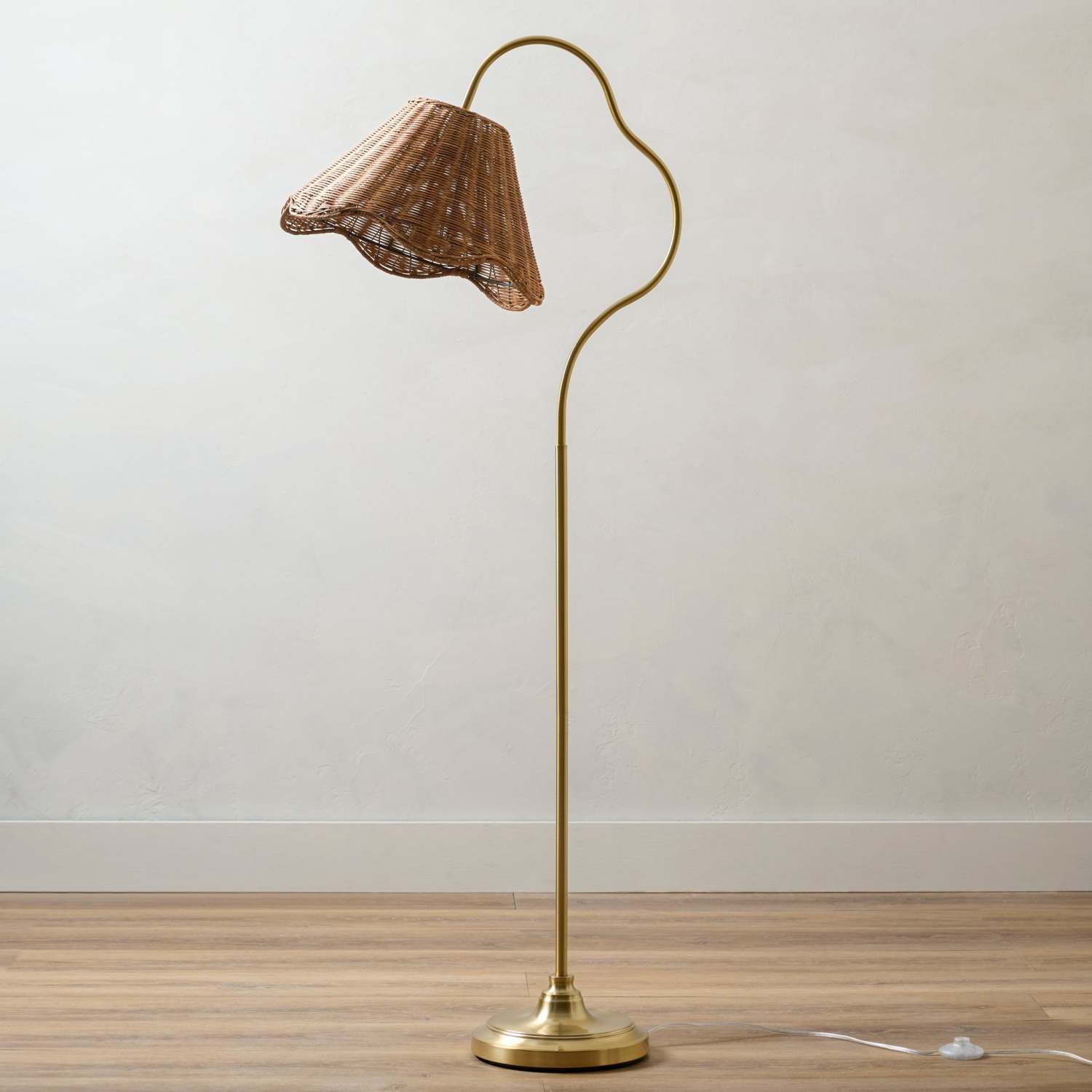 Lucinda Floor Lamp with Woven Shade | Magnolia