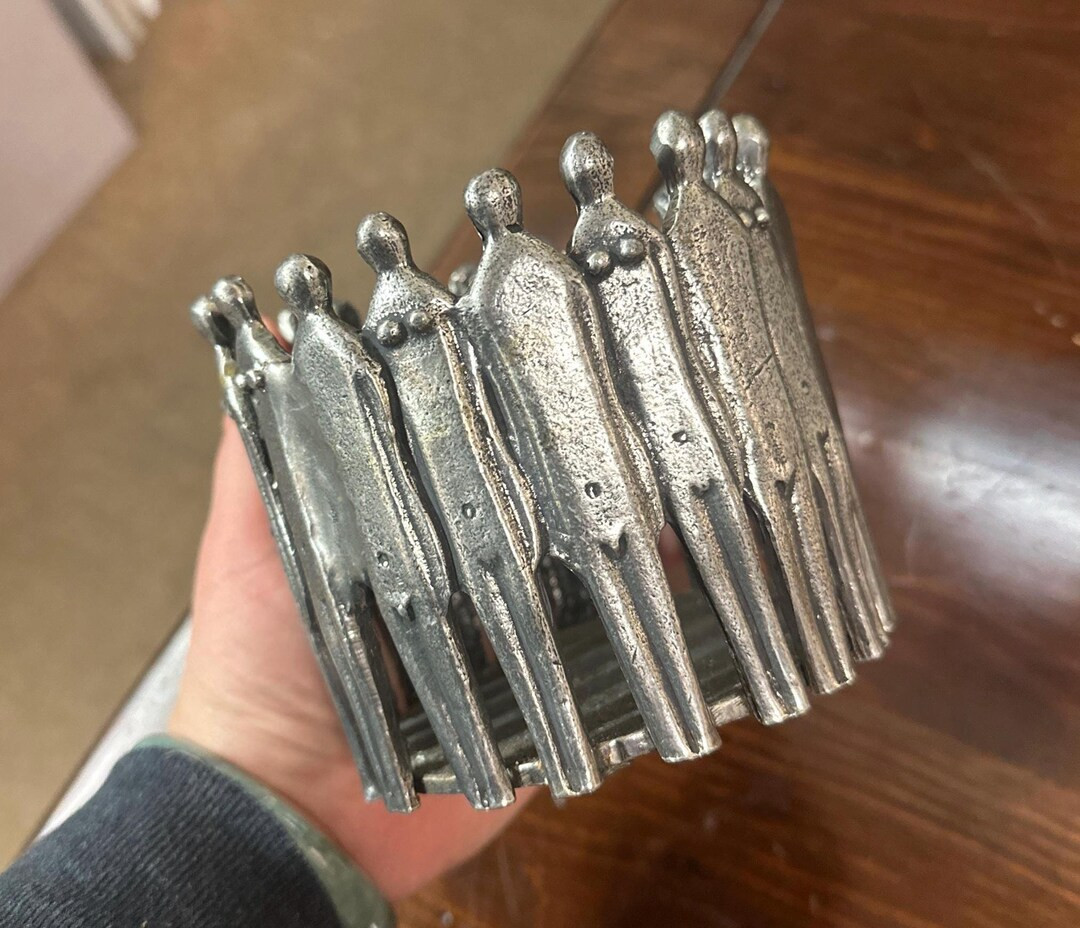 Patrick Meyer Modern Brutalist Pewter Candleholder - Etsy | Etsy (US)